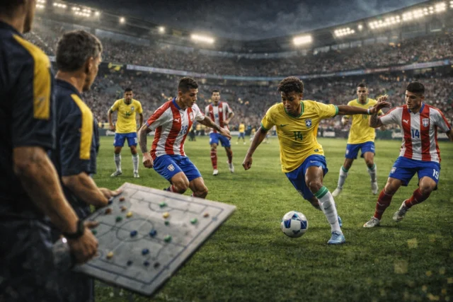 Intensa disputa no estádio de São Paulo