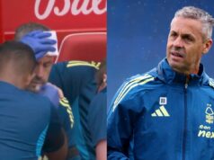 Técnico do Nottingham Forest precisa de pontos após comemorar gol demais