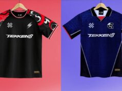 Coleção de camisas de futebol TEKKEN 8 em negrito com queda dinâmica