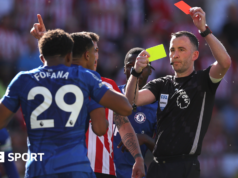 Premier League: Qual time recebeu mais cartões vermelhos em uma temporada?