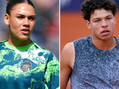 Trinity Rodman assume a comemoração de Ben Shelton e prova que é um jogo de dois gols