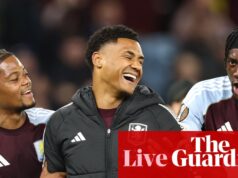 Aston Villa 4-0 Bologna (7-1 no total): Segunda mão dos quartos-de-final da Liga Europa – como aconteceu | Liga Europa