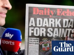 Recurso do Southampton contra expulsão dos play-offs por espionagem é rejeitado | Campeonato