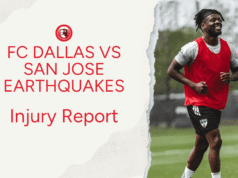 Relatório de lesões do FC Dallas vs. San Jose Earthquakes: Quem entra e quem sai?