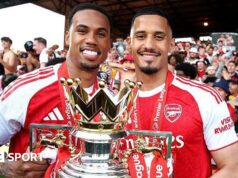 Seleção da Temporada da Opta Premier League: Raya, Gabriel, Saliba, Fernandes, Haaland, Anderson, Rice