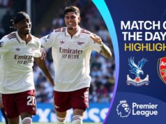 Arsenal venceu o Palace antes de erguer o troféu da Premier League