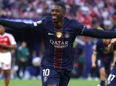 Vídeo: Ousmane Dembele empatou para PSG x Arsenal na final da Liga dos Campeões