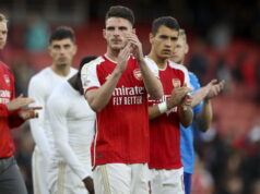 Declan Rice apoia pessoalmente o desempenho do Arsenal na final da Liga dos Campeões contra o PSG