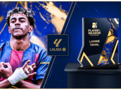 Lamine Yamal, do Barcelona, ganha prêmio de Jogador da Temporada da Transfermarkt Liga