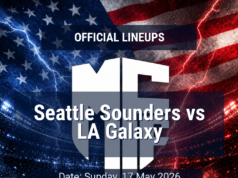 Escalação: Seattle Sounders x LA Galaxy – domingo, 17 de maio de 2026, 02h15 BST