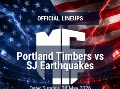 Escalação: Portland Timbers vs SJ Earthquakes – Domingo, 24 de maio de 2026 02h30 BST