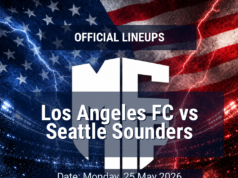 Escalação: LAFC x Seattle Sounders – segunda-feira, 25 de maio de 2026 02h15 BST