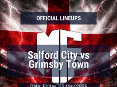 Escalação: Salford City x Grimsby Town – sexta-feira, 15 de maio de 2026, 19h15 BST
