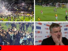 Os fãs de Notts County zombam dos fãs de Chesterfield; Karl Robinson entusiasmado após a qualificação em Salford