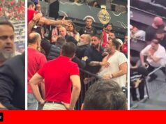 Evangelos Marinakis é visto com camisa rasgada e hematoma após ‘alteração na arquibancada’