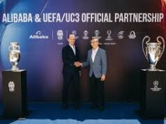 A gigante chinesa do comércio eletrônico Alibaba assinou um acordo baseado em tecnologia que cobre o Campeonato Europeu da UEFA