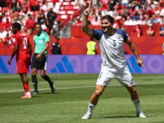 O ex-jogador do Arsenal produziu um chute impressionante que foi “tão bom quanto um gol” contra o Canadá