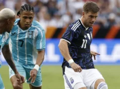 A Argentina garantiu uma vitória por 2 a 0 sobre Honduras, no Kyle Field, em um amistoso pré-Copa do Mundo.