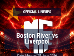 Escalação: Boston River x Liverpool – segunda-feira, 1º de junho de 2026, 19h BST