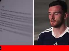 Andy Robertson lê carta comovente de Rute Cardoso, esposa de Diogo Jota, antes da Copa do Mundo