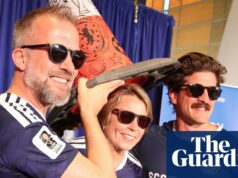 ‘Significa amor’: torcedores escoceses da Copa do Mundo celebram Boston com cone de trânsito laranja | Campeonato Mundial de 2026