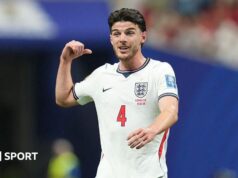 Copa do Mundo de 2026: Declan Rice pronto para jogar com dores contra o México
