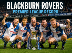 Recordes do Blackburn Rovers Premier League: todas as temporadas
