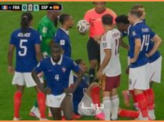 William Saliba se machucou durante a partida da Copa do Mundo entre França e Espanha