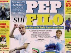 Jornais de hoje – Guardiola no limite, Spalletti está furioso