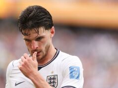 Declan Rice está lesionado no jogo contra a Noruega?