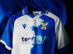 O Oceano Atlântico ‘lava’ a nova camisola principal do CD Tenerife