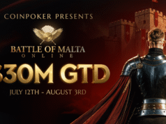 Battle of Malta Online Crown Early Champions no prêmio de US$ 30 milhões da CoinPoker