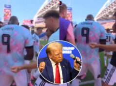 Os jogadores imitaram a dança do presidente em gol após a polêmica de Balogun