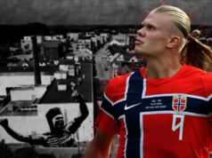 O que a cidade natal de Haaland fez quando a Noruega venceu o Brasil