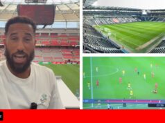Andros Townsend chama MK Dons de ‘franquia’ durante comentários da ITV para a partida da Copa do Mundo