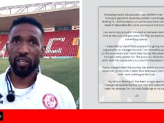 Jermain Defoe fala sobre sua saída de Woking após 4 meses e 6 jogos no campeonato no comando