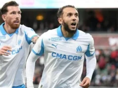 Guiry em duelo e Marselha derrota dez do Estrasburgo Gouiri at the double as Marseille hammer 10-man Strasbourg