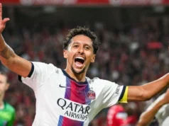 Encontro europeu: último suspiro Marquinhos negou Lille, Bayern abriu a Bundesliga em grande estilo European round-up: Last-gasp Marquinhos denies Lille, Bayern open Bundesliga campaign in style