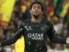 A busca do Aston Villa por Rafael Leão efetivamente termina após um grande desenvolvimento de transferência Ibrahim Mbaye of PSG celebrates his goal during the Ligue 1 McDonald's football match between RC Lens (RCL) and Paris Saint-Germain (PSG) at Stade Bollaert-Delelis on May 13, 2026 in Lens, France