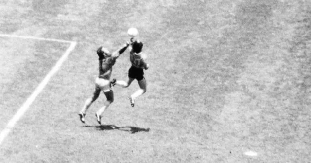 Maradona’s ‘Hand of God’ ball sells for £2.5m at auction