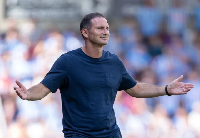 NORTHAMPTON, ENGLAND - JULY 18: Coventry City Head Coach / Manager Frank Lampard during the Pre-season friendly matc between Northampton Town and Coventry City at Sixfields on July 18, 2026 in Northampton, England. (Photo by Marc Atkins/Getty Images)