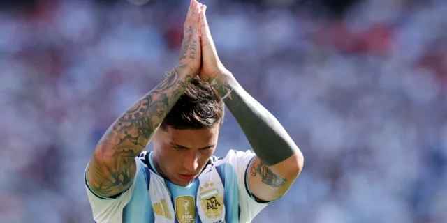 Fabrizio Romano: Man City now set to make late offer for £120m star who wants the move Argentina's Enzo Fernandez looks dejected as he walks off the pitch after being shown a red card by the referee