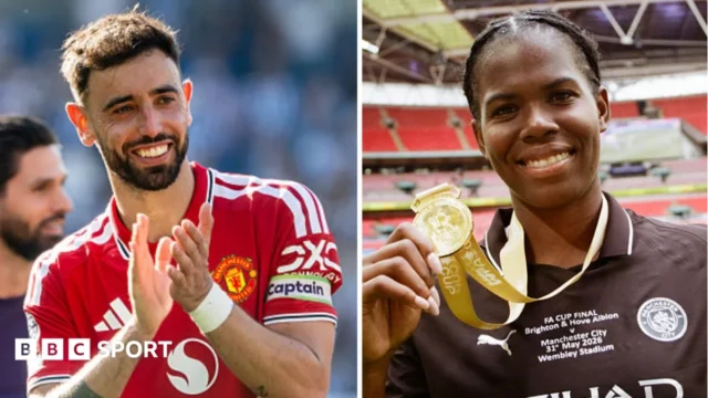 PFA Awards 2026: Bruno Fernandes and Khadija Shaw win player of the year awards