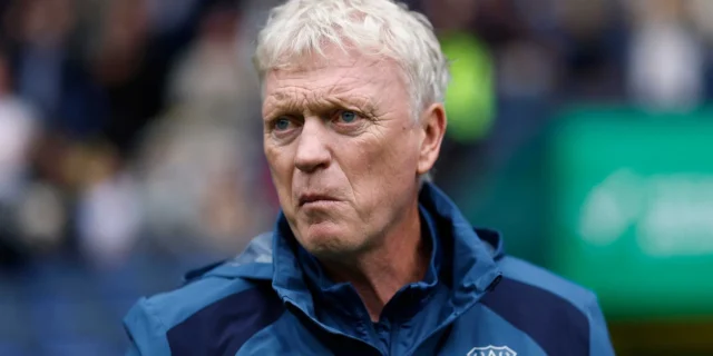 Everton manager David Moyes before the match