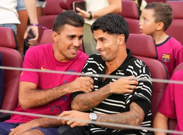 Rodri, Joao Cancelo, Barcelona players