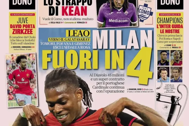 Today’s Papers: Leao leaving, Kean rift, Champions League draw - Football Italia