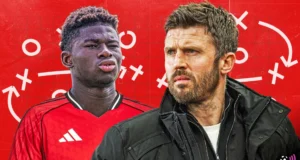 O Manchester United ofereceu ao atacante Zirkze 42 gols em 82 partidas internacionais Man-Utd-Baleba-Carrick