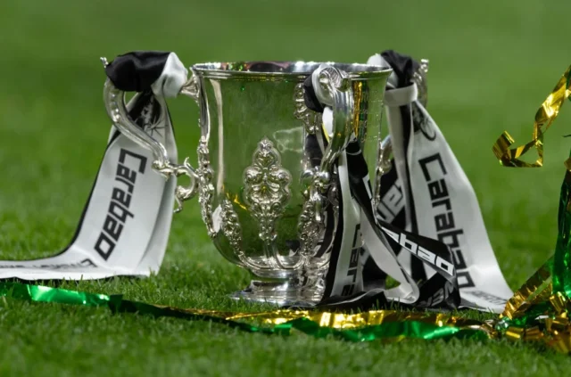 Carabao Cup Round Three draw: Everything you need to know The trophy on the pitch after the Carabao Cup Final between Liverpool and Newcastle United at Wembley Stadium on March 16, 2025 in London, England.