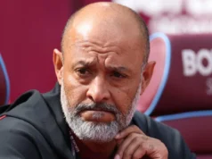 West Ham, Coventry e Wolves deram luz verde para contratar o capitão vencedor da promoção West Ham United manager Nuno Espirito Santo before the match
