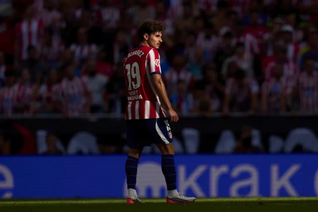 Tottenham Hotspur vying to sign Bundesliga striker - and thwart familiar face: report Julian Alvarez of Atletico Madrid looks on